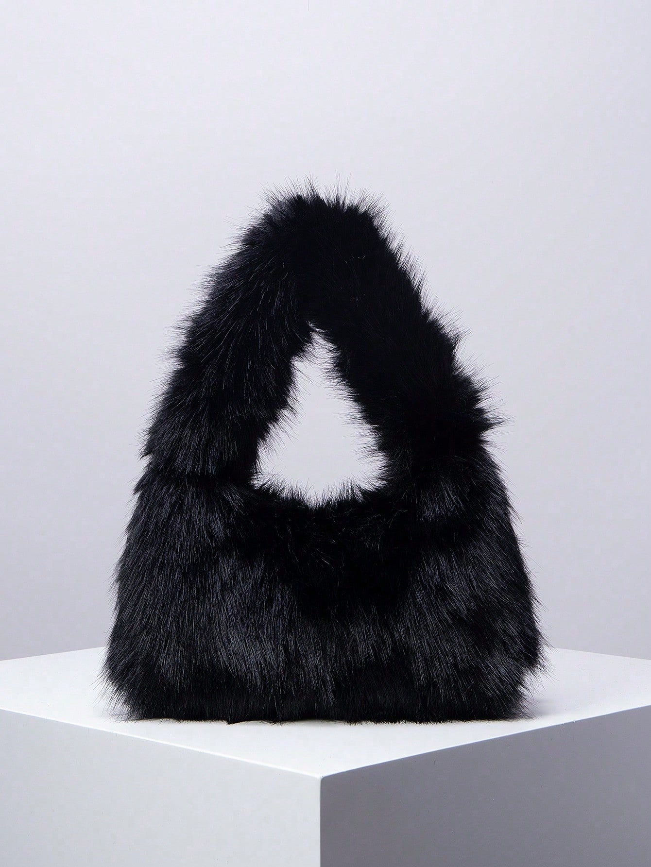 Leather Work Japan - 여성용 Y2K 스타일 인조 모피 토트백,