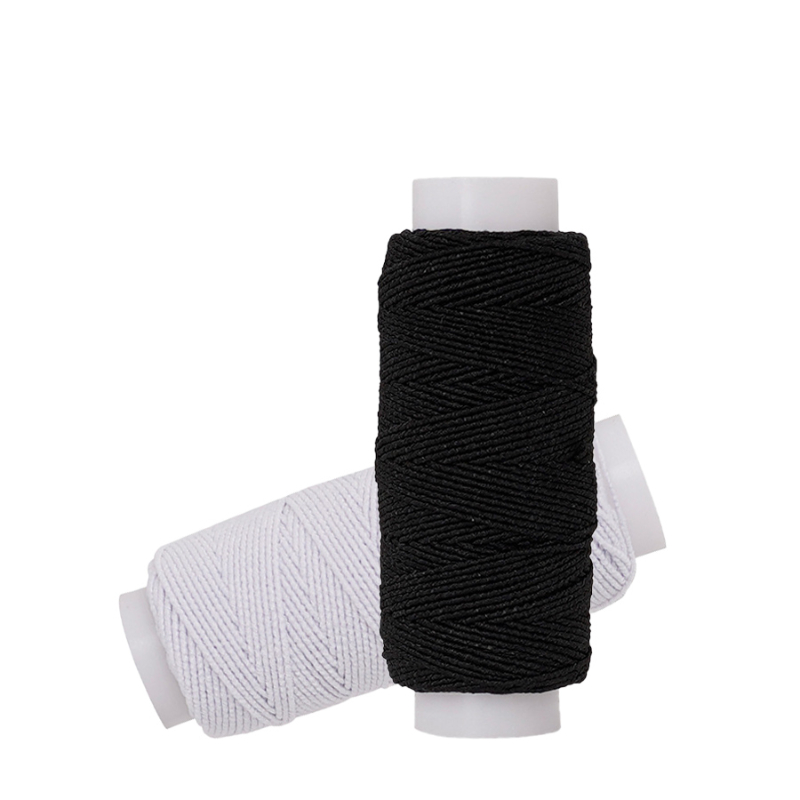 Waxed Thread Linen - 20m 블랙 화이트 탄성 스레드 0.6mm