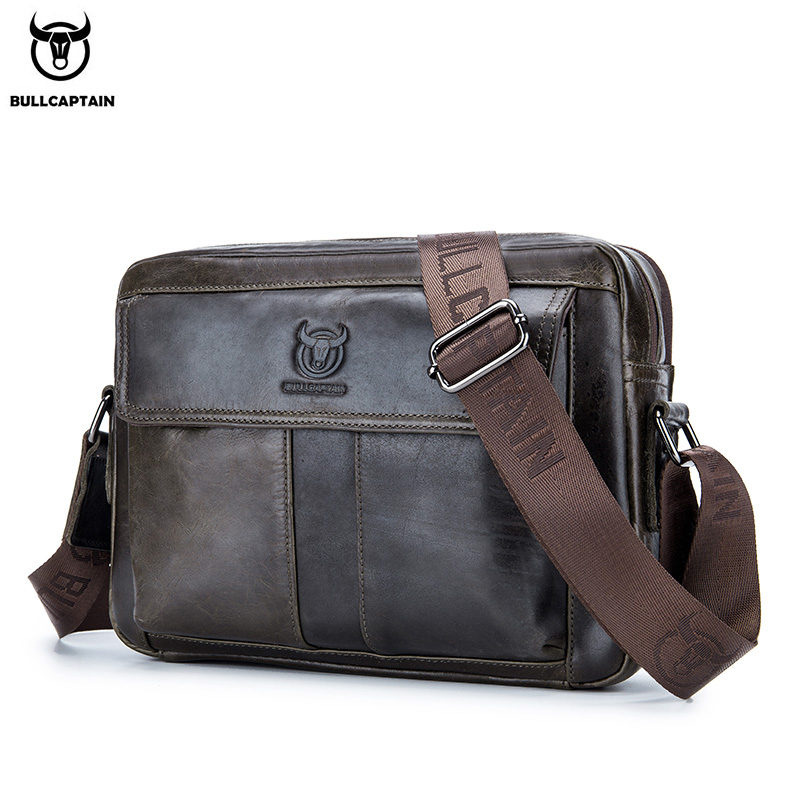 Leather Work Handbag - BULLCAPTAIN 정품 가죽 남성용 크로스 바디