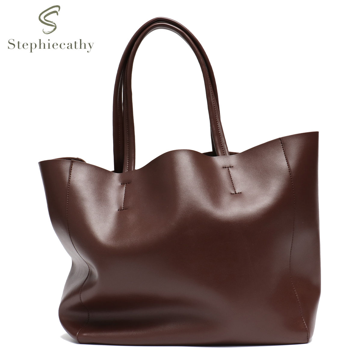 Leather Work Handbags For Women - 여성을위한 대용량 토트 핸드백 패션 진짜