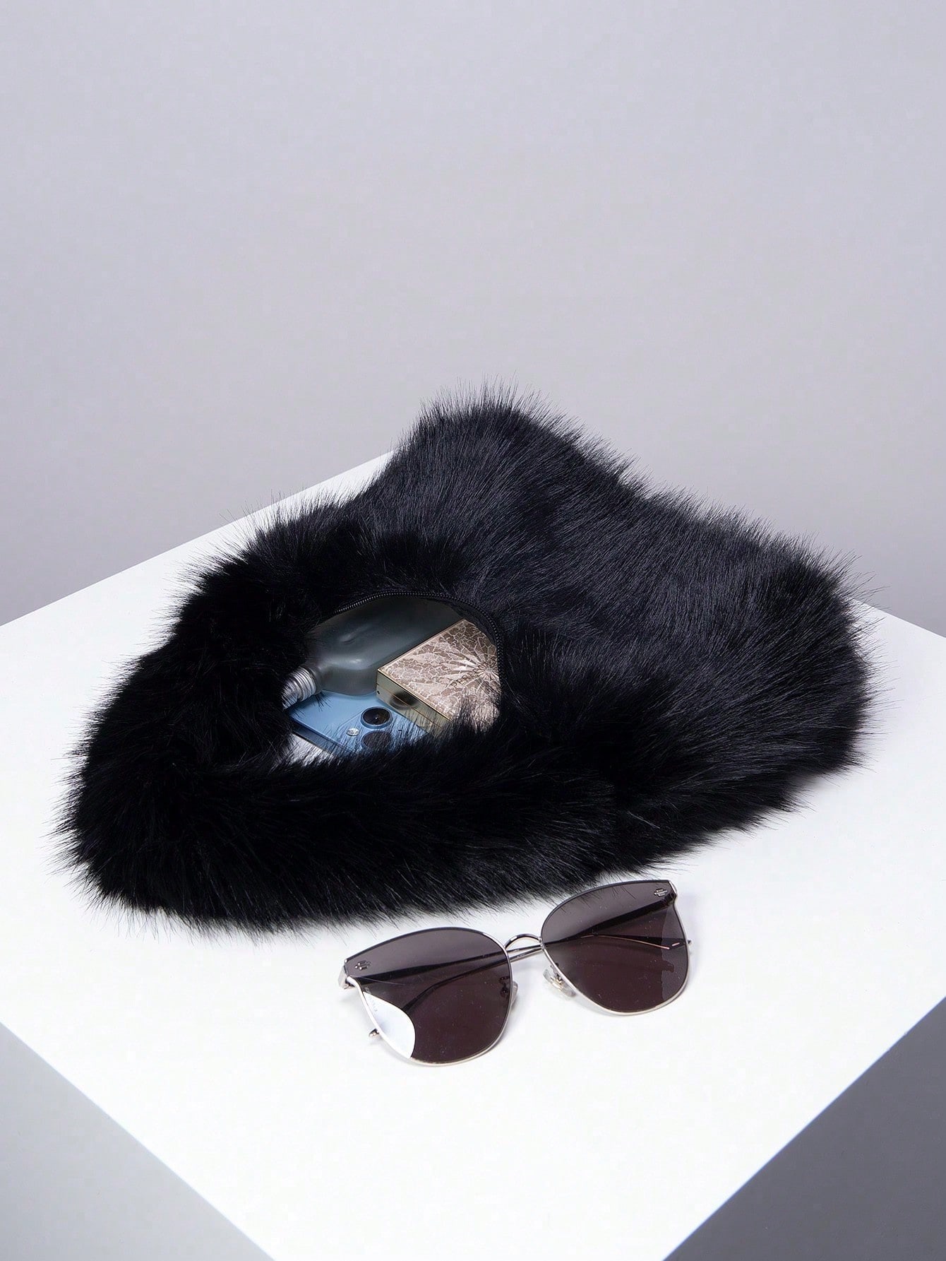 여성용 Y2K 스타일 인조 모피 토트백, 겨울용 모피  - Leather Work Japan 리뷰 및 가격