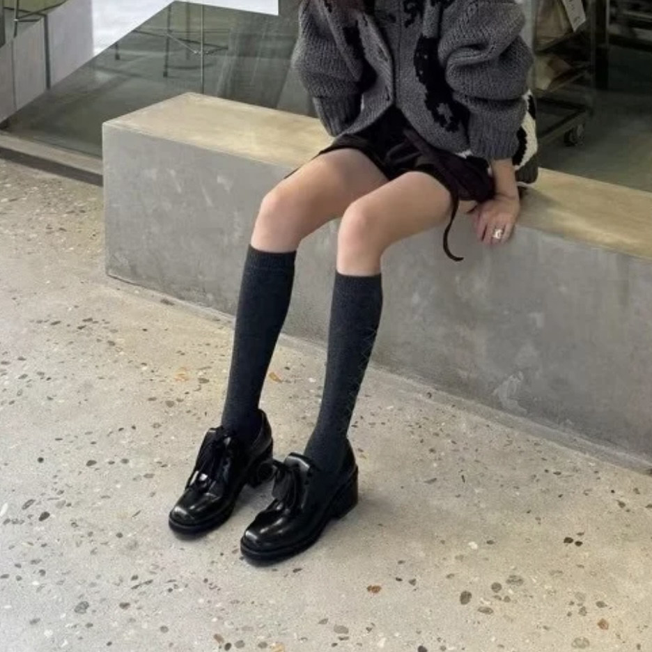 여성용 가죽 레이스업 플랫폼 더비 슈즈, 청키 솔과 리 - Leather Work Outfit 리뷰 및 가격