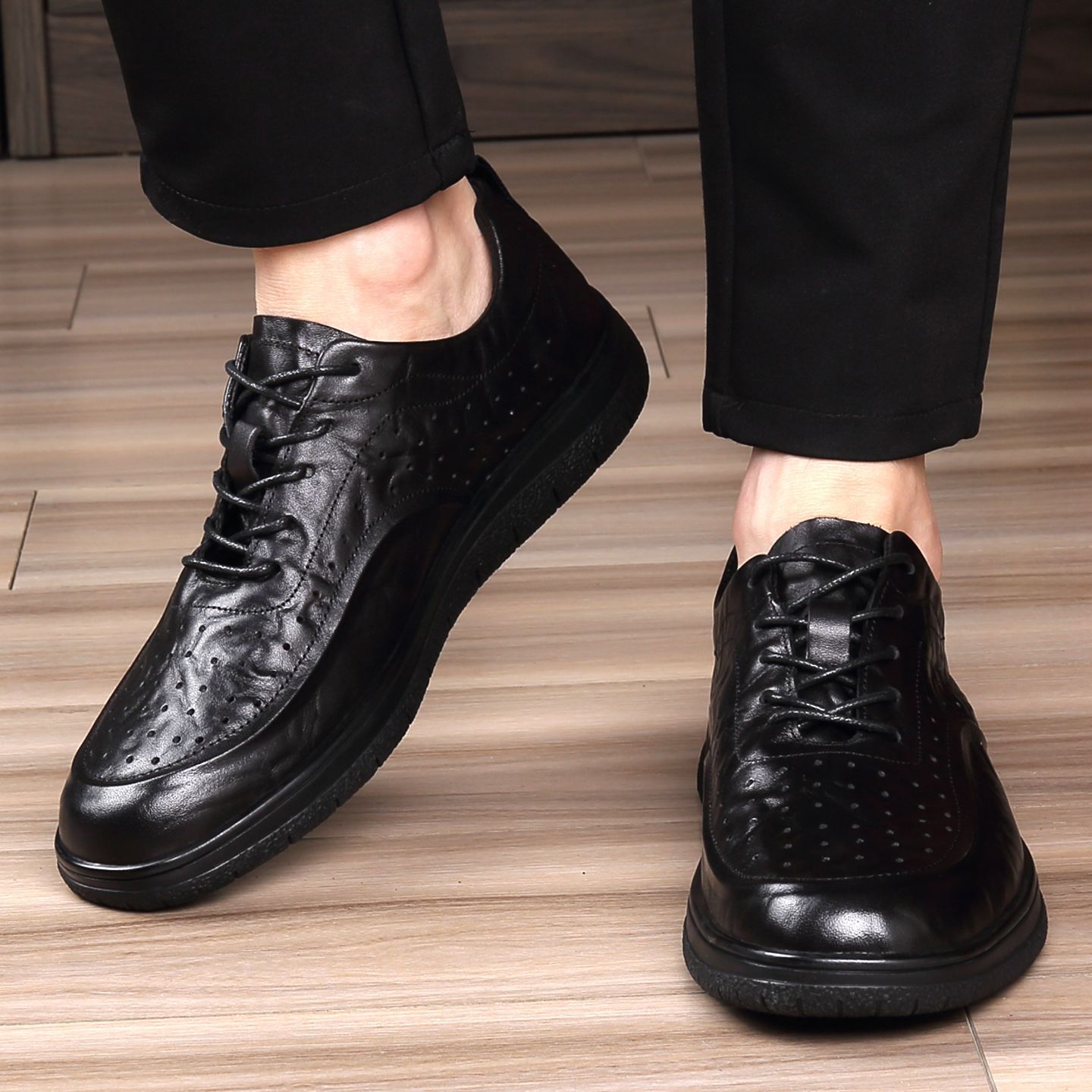 캐주얼 천연 가죽 신발 우아한 부드러운 밑창 소가죽 드 - Leather Work Outfit 리뷰 및 가격