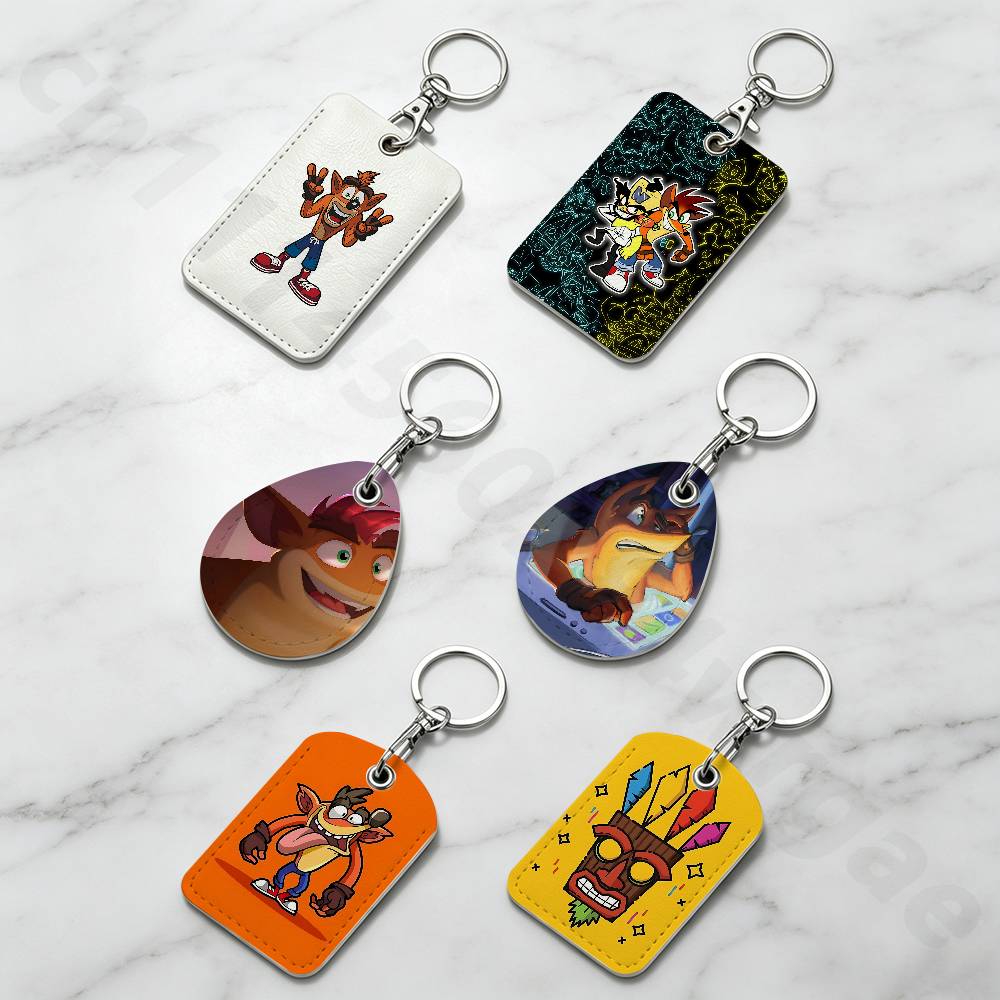 나티 아바웃 타임 크래시 디자인 키링, 은행, 회사,  - Leatherwork Keychain 리뷰 및 가격