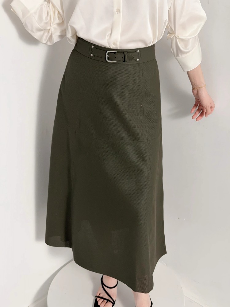 새로운 패션 여성용 속이 비치는 하이웨이스트 천연 가죽 - Leather Work Outfit 리뷰 및 가격