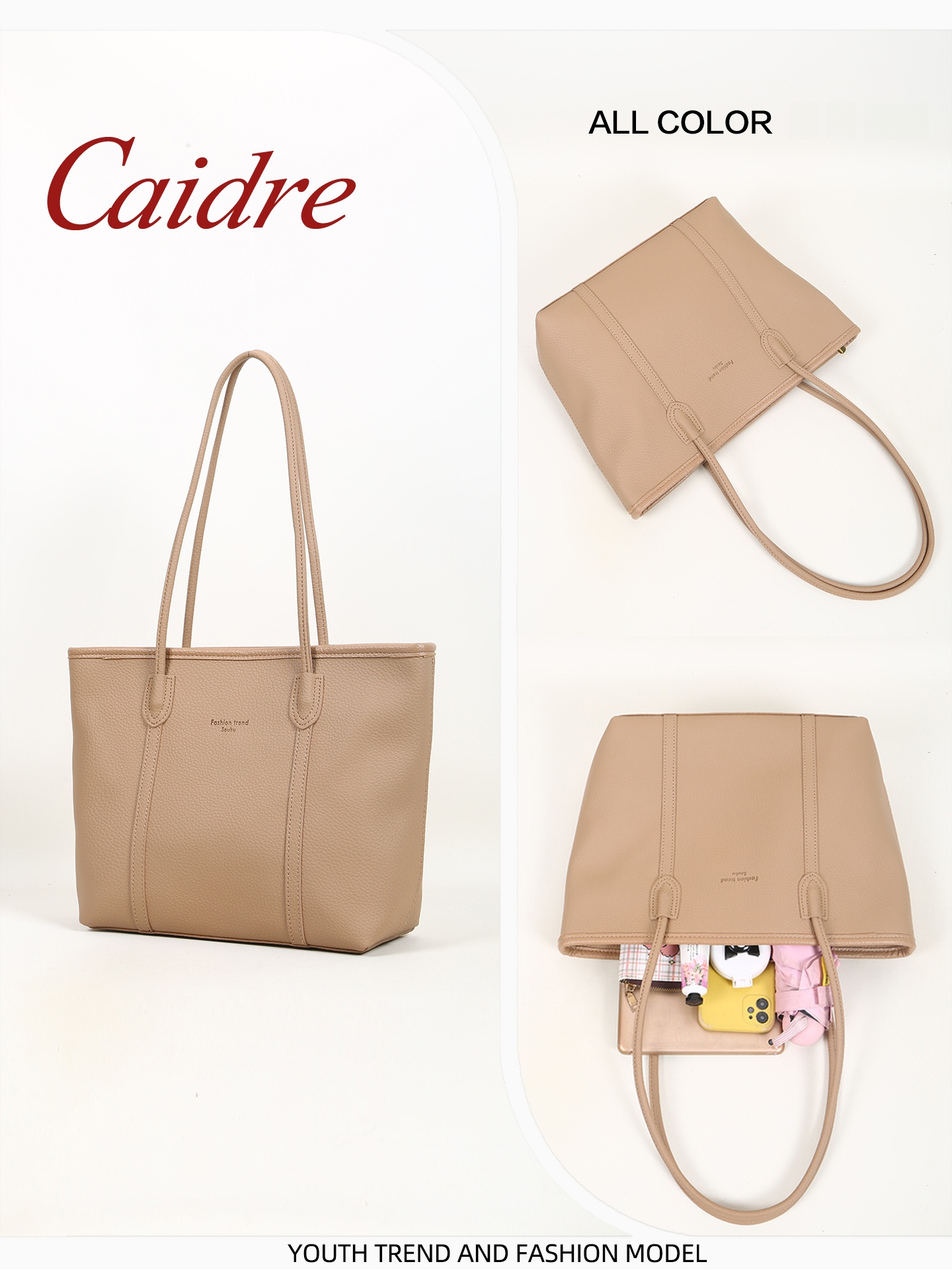 Caidre 심플 대용량 토트 백 여성용 2026 새로 - Leather Work Japan 리뷰 및 가격