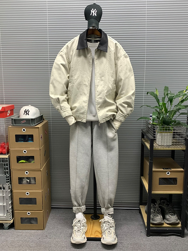 유니섹스 빈티지 아메리칸 워크 재킷 남녀 가죽 칼라 패 - Leather Work Japan 리뷰 및 가격