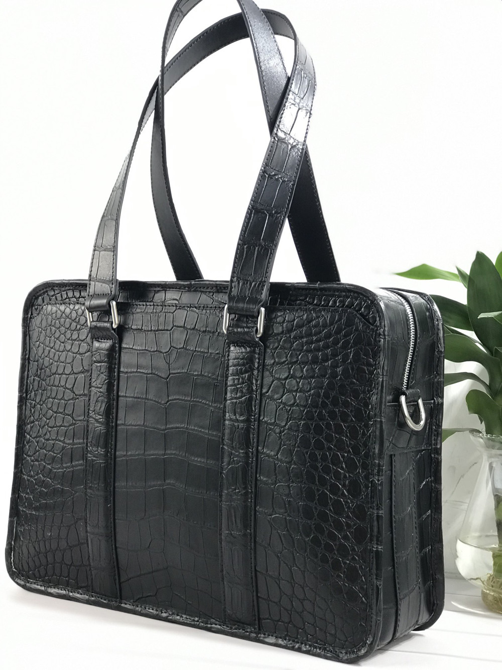 새로운 악어가죽 노트북 가방, 진짜 악어가죽 남성용 서 - Leather Work Handbag 리뷰 및 가격