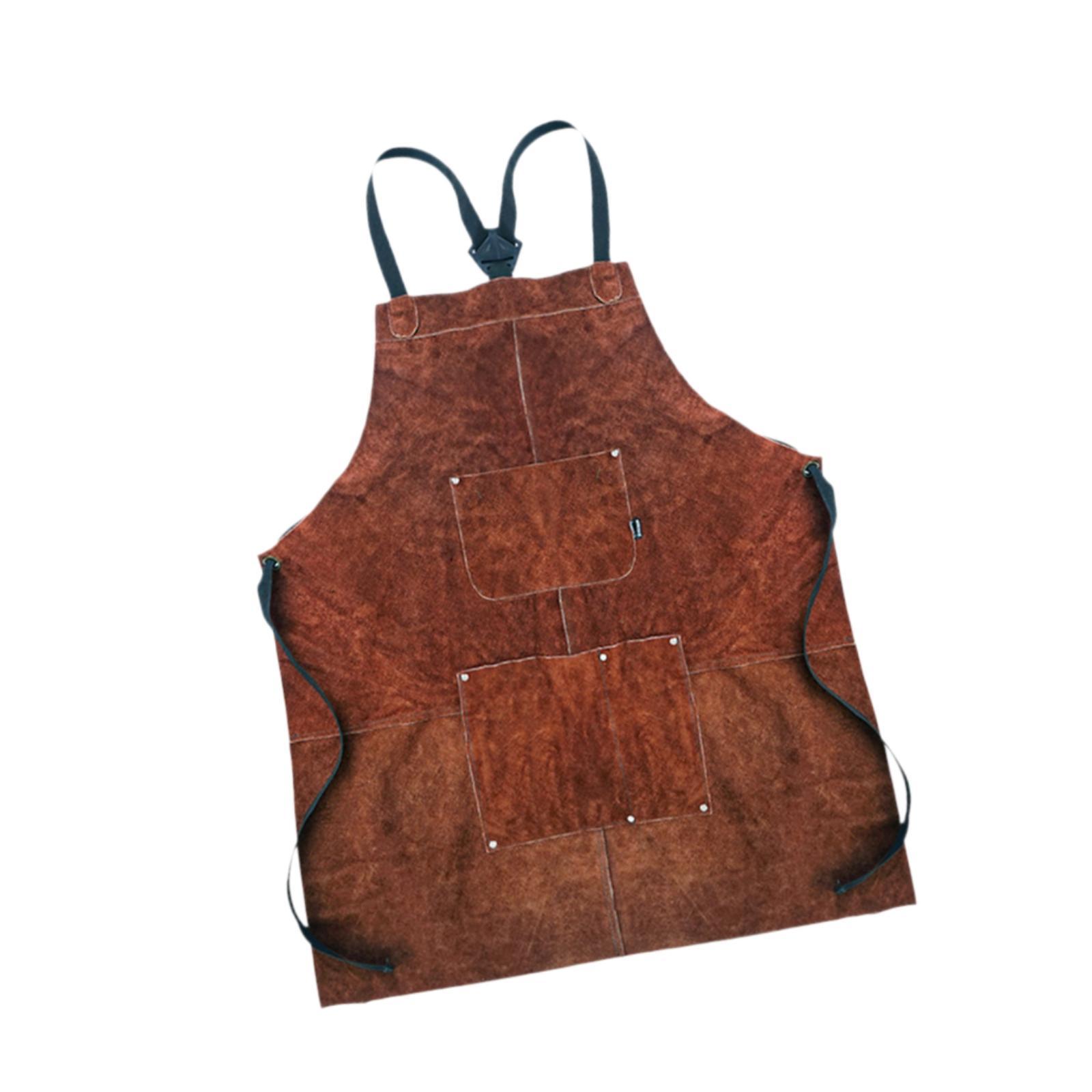 작업장 차고 앞치마, 내마모성 내열 및 내화성 작업 앞 - Leather Work Japan 리뷰 및 가격
