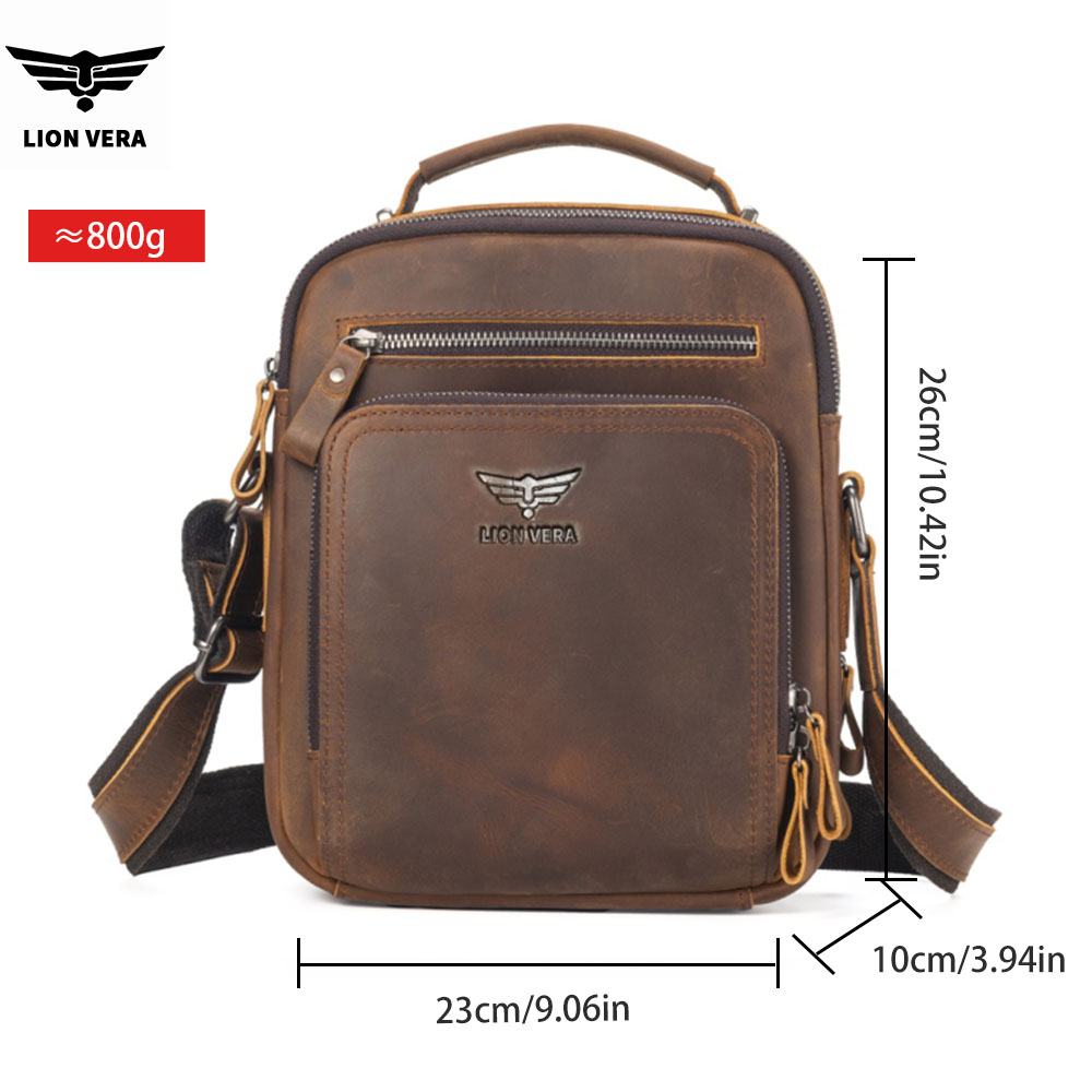 LION VERA 남성용 숄더백 크레이지 호스 가죽 다 - Leather Work Handbag 리뷰 및 가격