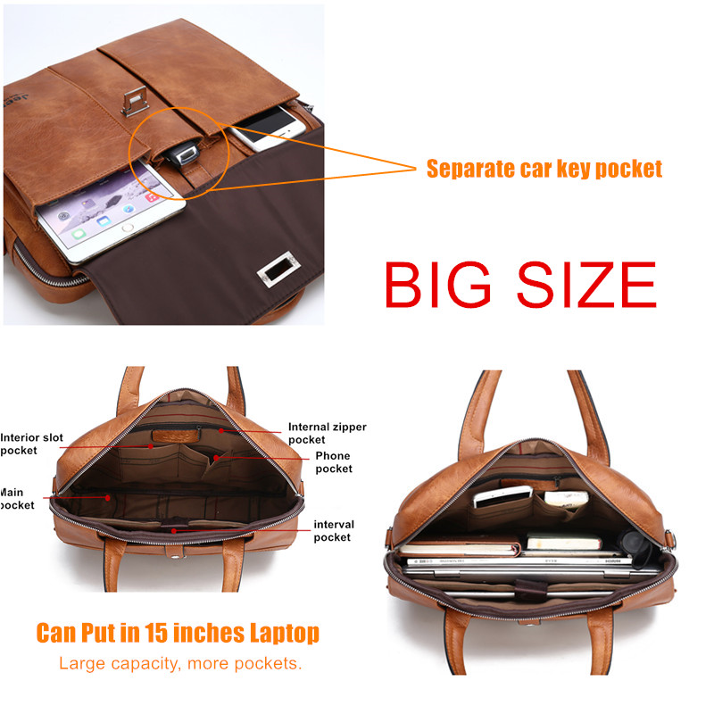 Jeep Buluo 남성용 가죽 서류가방 14인치 노트 - Leather Work Handbag 리뷰 및 가격