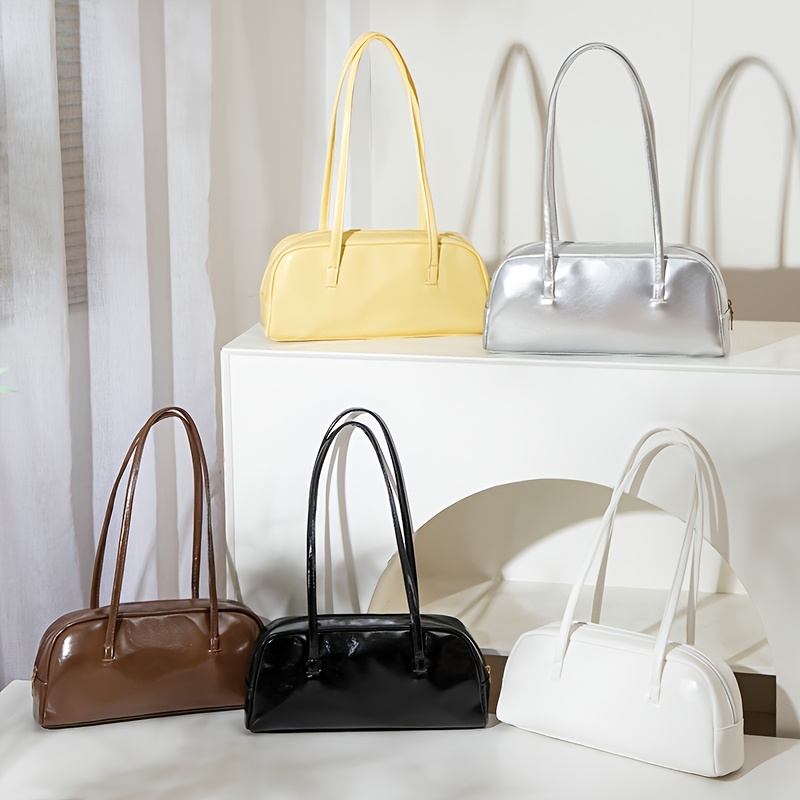새롭고 세련된 독특한 핸드백, 고정형 긴 스트랩과 지퍼 - Leather Work Handbags For Women 리뷰 및 가격