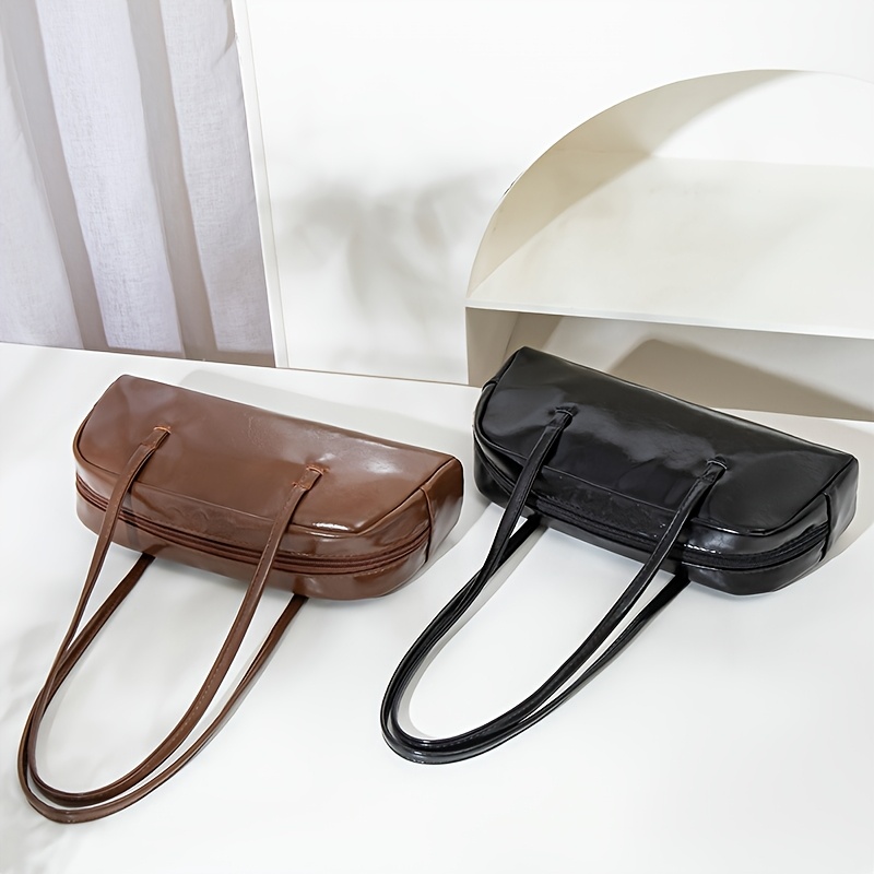 새롭고 세련된 독특한 핸드백, 고정형 긴 스트랩과 지퍼 - Leather Work Handbags For Women 리뷰 및 가격